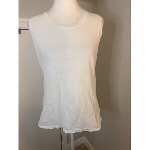 525 America White 100% Cotton Tank Top Women's Large